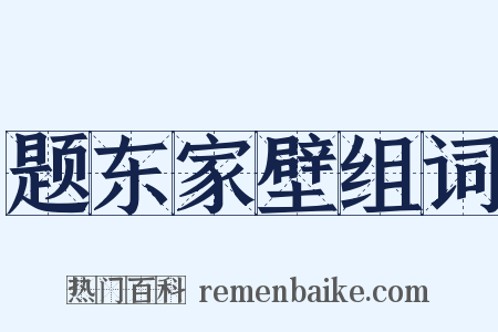 题东家壁组词是什么意思的图片